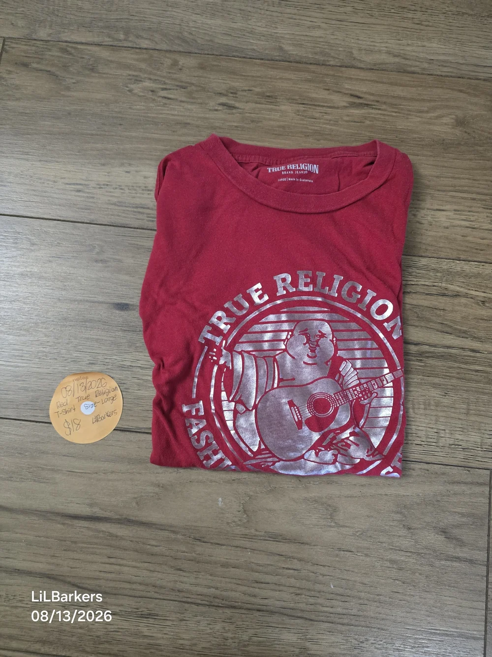 True Religion Red Graphic Crewneck T-Shirt
